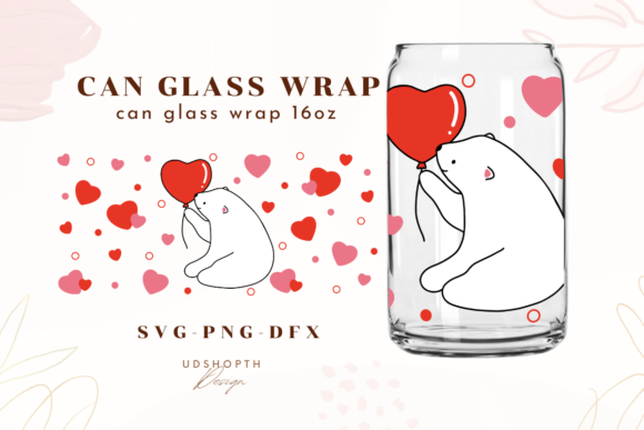 Bear Heart SVG Cup for Libbey 16oz Graphics & Crafts
