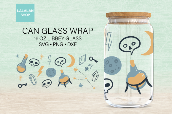 Celestial Libbey Glass 16oz Wrap Graphics & Illustrations