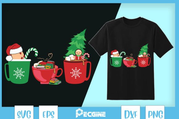 Christmas Books Coffee Cup: Cozy Crafts Graphics