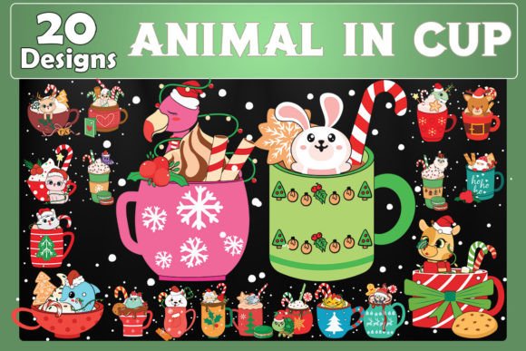 Christmas Cup Cute Animals SVG Graphics & Crafts Review