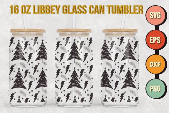 Christmas SVG Libbey Glass Tumb: Graphics & Print Templates