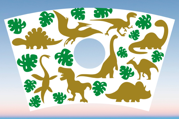 Dinosaur Monstera Cup Wrap: A Graphics & Print Review