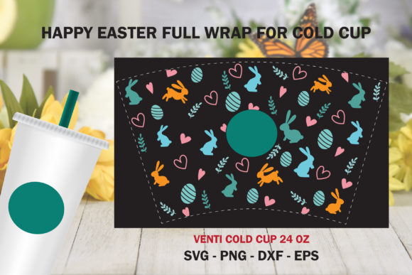 Easter Rabbit Full Wrap: Graphics & Illustrations