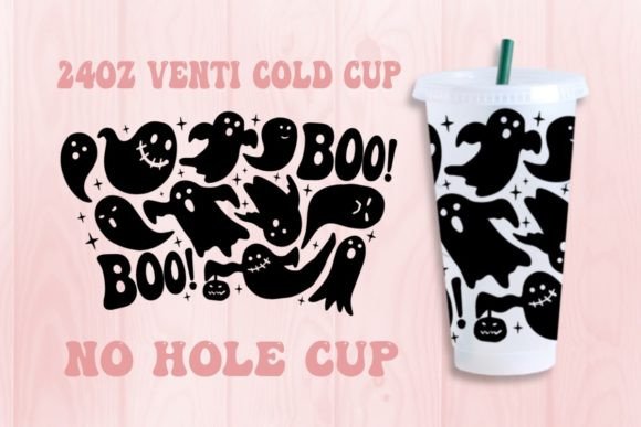 Halloween Boo Spooky No Hole SVG for Crafts & Graphics