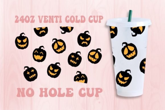 Halloween Pumpkin Spooky No Hole SVG for Graphics & Crafts