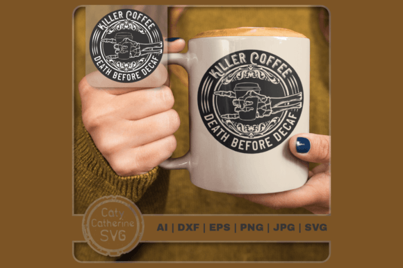 Killer Coffee Death Before Decaf Graphics & Crafts Review