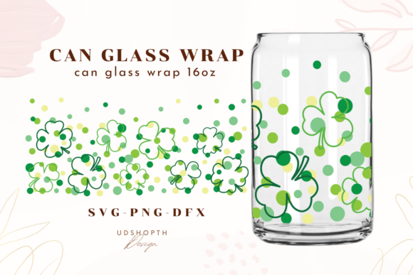 Lucky Clover St. Patrick’s Day Can Glass Graphics & Crafts