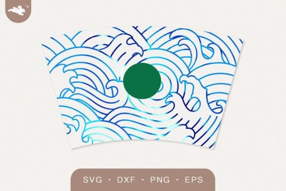 Ocean Waves Cup Wrap: A Graphics & Crafts Asset Review