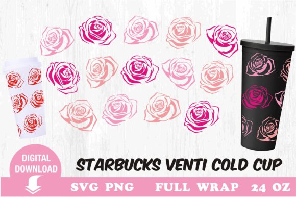 Roses Tumbler Graphics & Print Templates Review