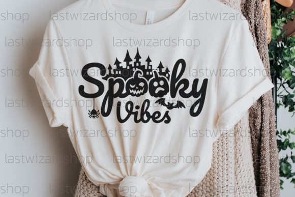 Spooky Vibes Horror Shirt SVG: Graphics for Crafts