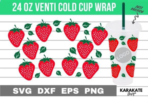 Strawberry 24 Oz Cup Wrap SVG Review for Crafts & Graphics