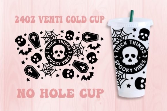 Thick Things Spooky Vibes No Hole Svg: Graphics & Crafts